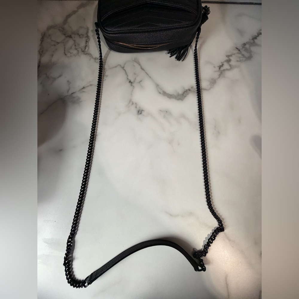 Yves Saint Laurent Black Lou Mini Camera Bag - Picture 8 of 11